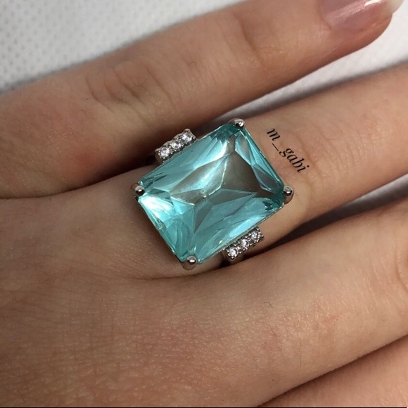 💎Sterling silver Aquamarine gemstone ring💎 - Picture 4 of 4